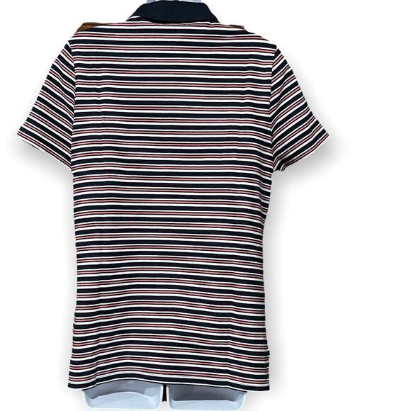 NWT Tommy Hilfiger Women's Striped Short-Sleeved Polo Shirt Top - Picture 3 of 6
